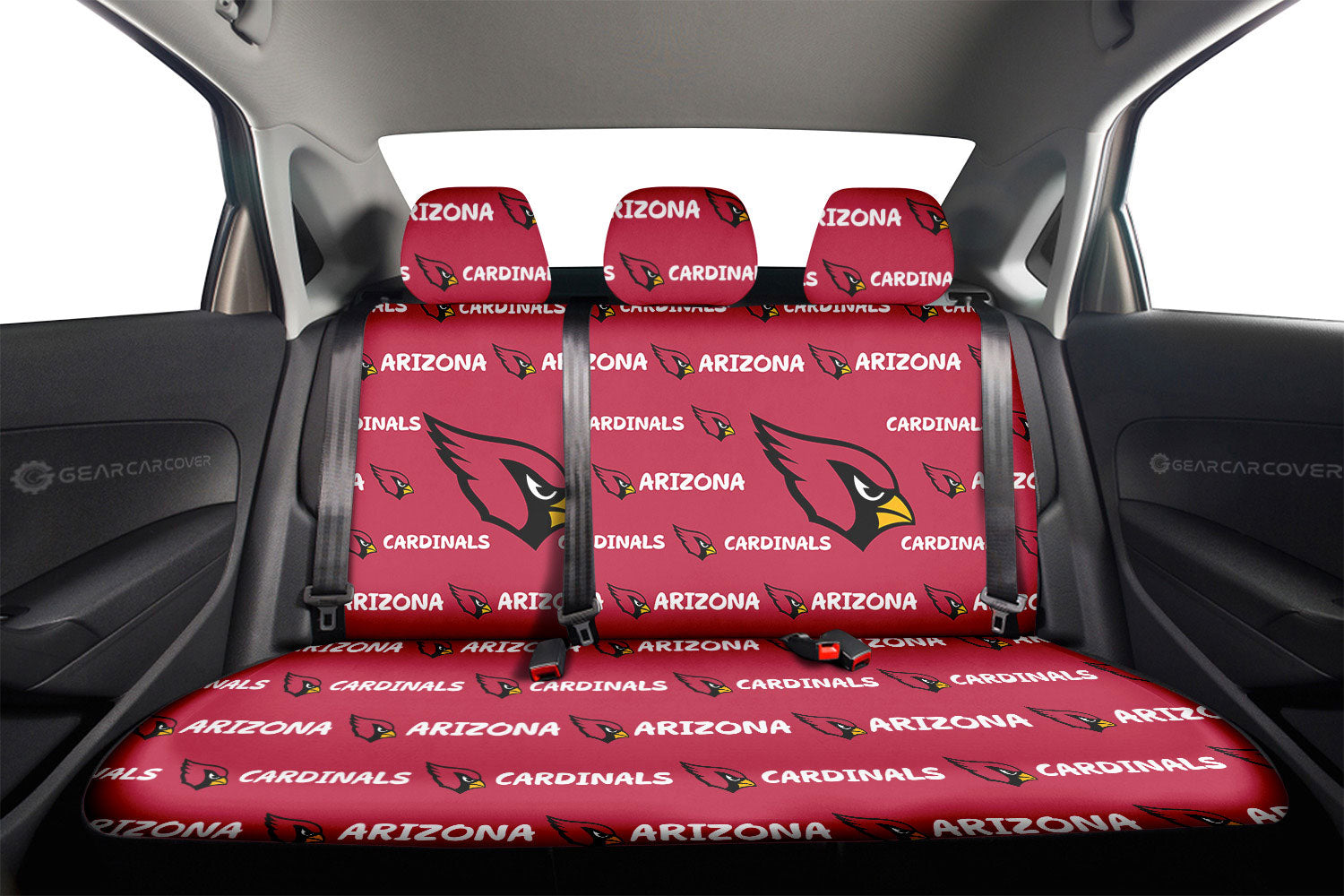 Arizona Cardinals Car Back Seat Covers Sporty Team Collection - Gearcarcover - 2