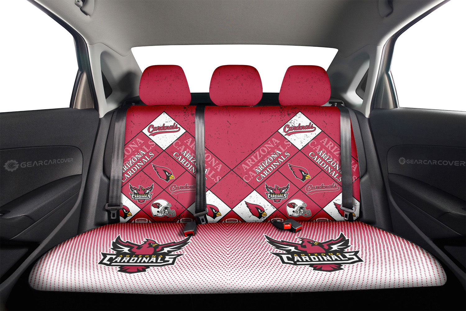 Arizona Cardinals Car Back Seat Covers Sporty Team Collection - Gearcarcover - 2