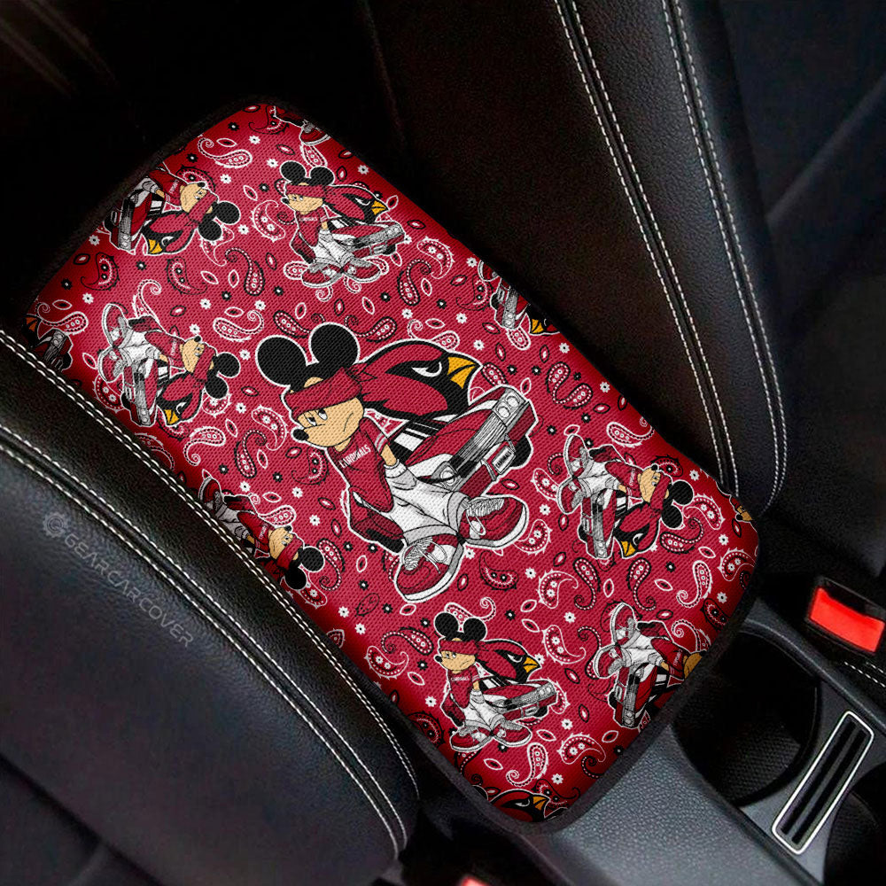 Arizona Cardinals Car Center Console Cover Cartoon Theme Collection - Gearcarcover - 1