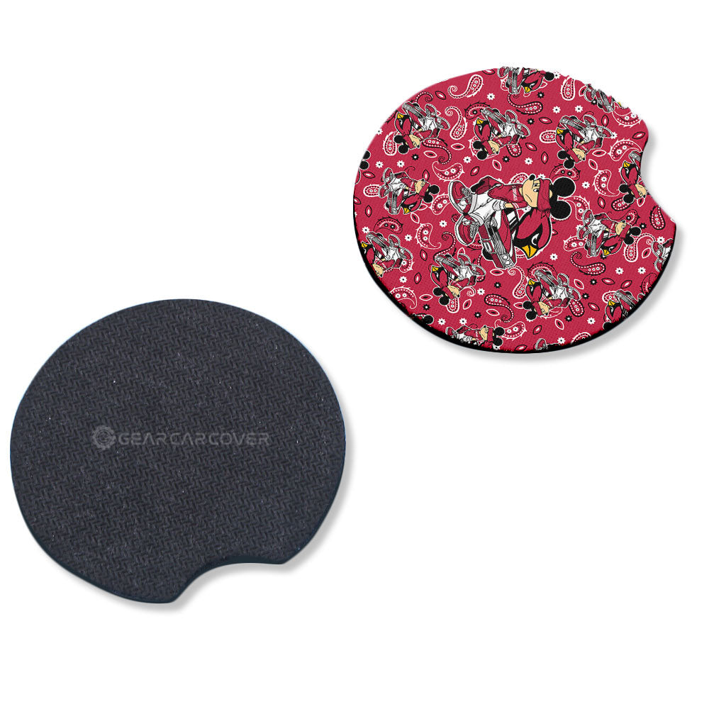 Arizona Cardinals Car Coaster Set Cartoon Theme Collection - Gearcarcover - 4