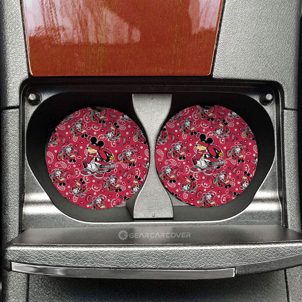 Arizona Cardinals Car Coaster Set Cartoon Theme Collection - Gearcarcover - 1