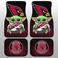 Arizona Cardinals Car Floor Mats Baby Yoda Car Accessories For Fan - Gearcarcover - 1