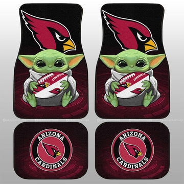 Arizona Cardinals Car Floor Mats Baby Yoda Car Accessories For Fan - Gearcarcover - 1
