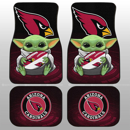 Arizona Cardinals Car Floor Mats Baby Yoda Car Accessories For Fan - Gearcarcover - 1