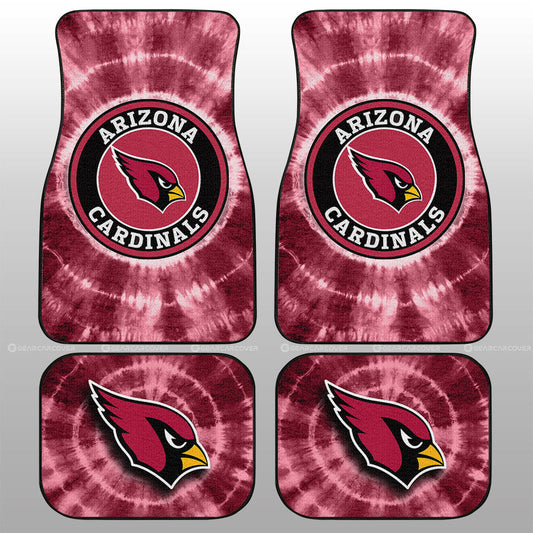 Arizona Cardinals Car Floor Mats Custom Tie Dye Car Accessories - Gearcarcover - 1
