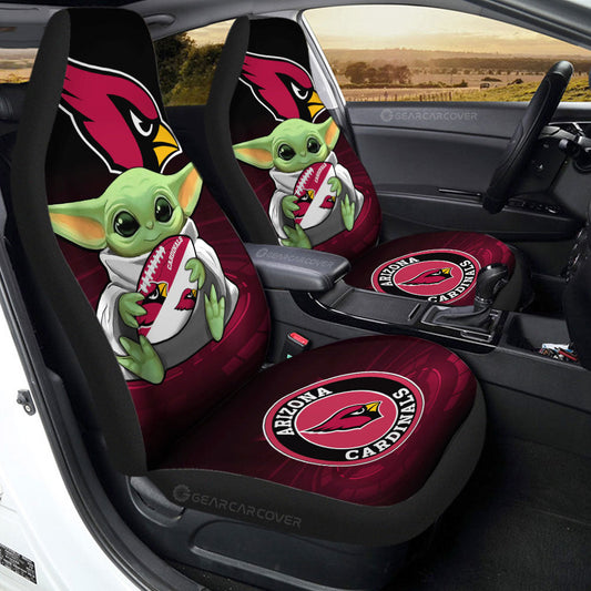 Arizona Cardinals Car Seat Covers Baby Yoda Car Accessories For Fan - Gearcarcover - 2