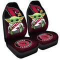 Arizona Cardinals Car Seat Covers Baby Yoda Car Accessories For Fan - Gearcarcover - 3