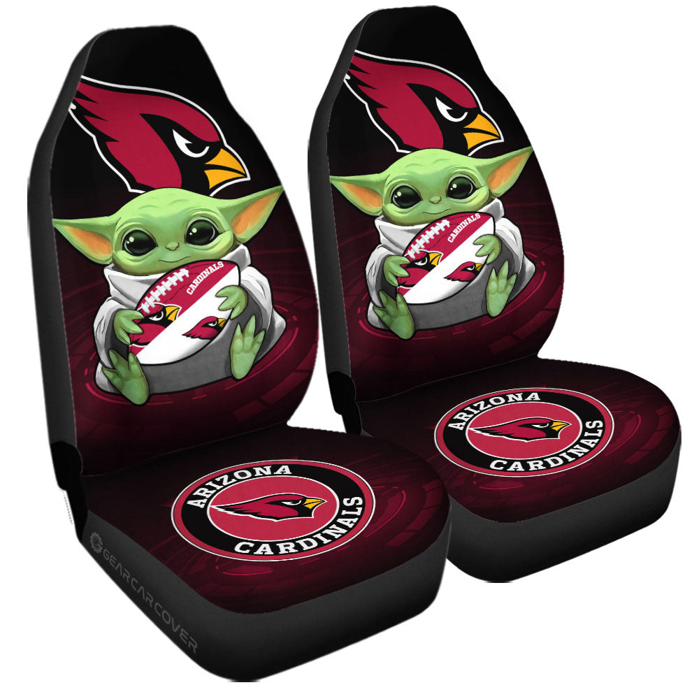 Arizona Cardinals Car Seat Covers Baby Yoda Car Accessories For Fan - Gearcarcover - 3