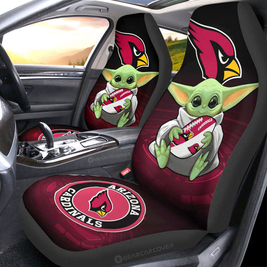 Arizona Cardinals Car Seat Covers Baby Yoda Car Accessories For Fan - Gearcarcover - 1
