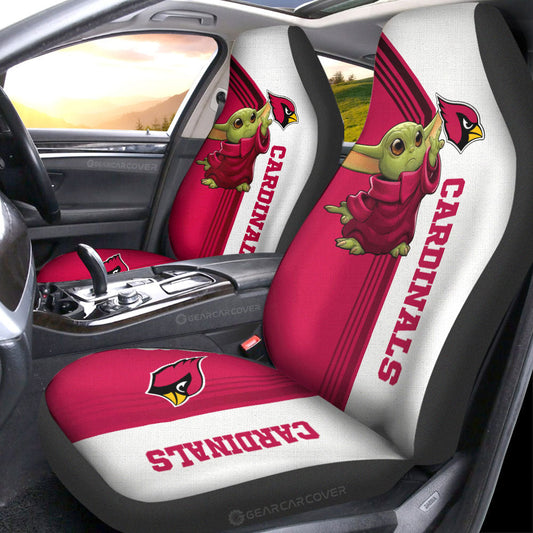Arizona Cardinals Car Seat Covers Baby Yoda Car Accessories - Gearcarcover - 1