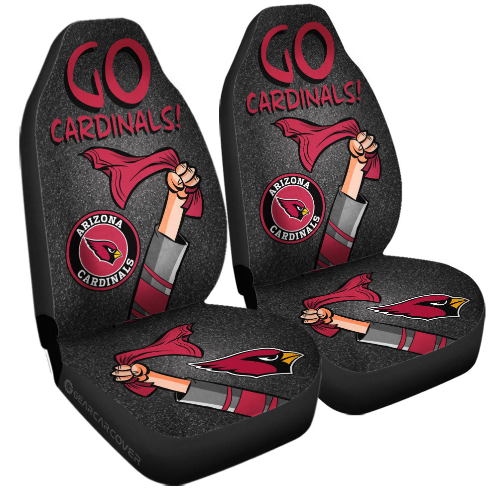 Arizona Cardinals Car Seat Covers Custom Car Accessories - Gearcarcover - 3