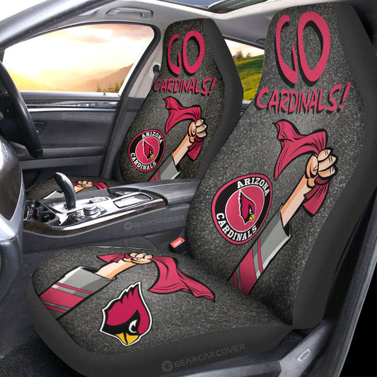 Arizona Cardinals Car Seat Covers Custom Car Accessories - Gearcarcover - 1