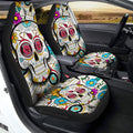 Arizona Cardinals Car Seat Covers Custom Sugar Skull Car Accessories - Gearcarcover - 2