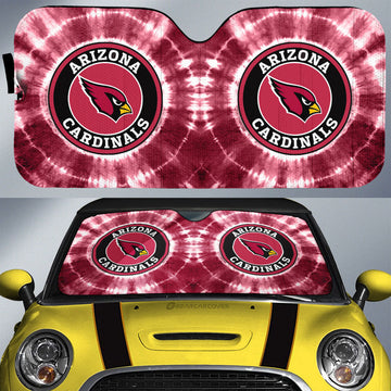 Arizona Cardinals Car Sunshade Custom Tie Dye Car Accessories - Gearcarcover - 1
