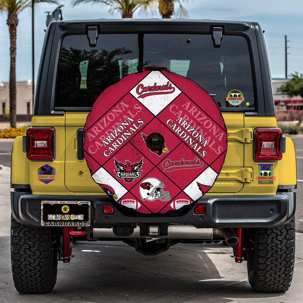 Arizona Cardinals Spare Tire Covers Camera Hole Sporty Team Collection - Gearcarcover - 2
