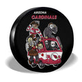 Arizona Cardinals Spare Tire Covers Horror Characters Car Accessories - Gearcarcover - 3