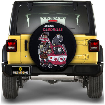Arizona Cardinals Spare Tire Covers Horror Characters Car Accessories - Gearcarcover - 1