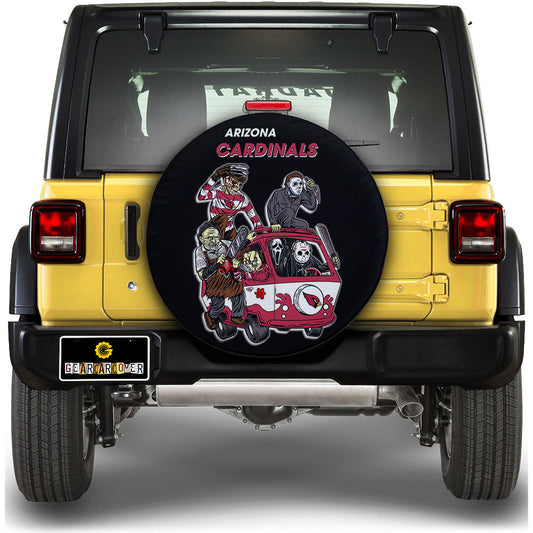 Arizona Cardinals Spare Tire Covers Horror Characters Car Accessories - Gearcarcover - 1