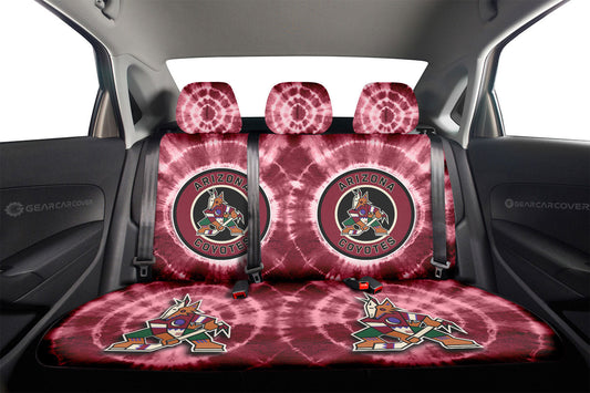 Arizona Coyotes Car Back Seat Covers Custom Tie Dye Car Accessories - Gearcarcover - 2