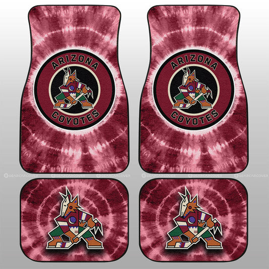Arizona Coyotes Car Floor Mats Custom Tie Dye Car Accessories - Gearcarcover - 1