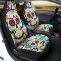 Arizona Coyotes Car Seat Covers Custom Sugar Skull Car Accessories - Gearcarcover - 2