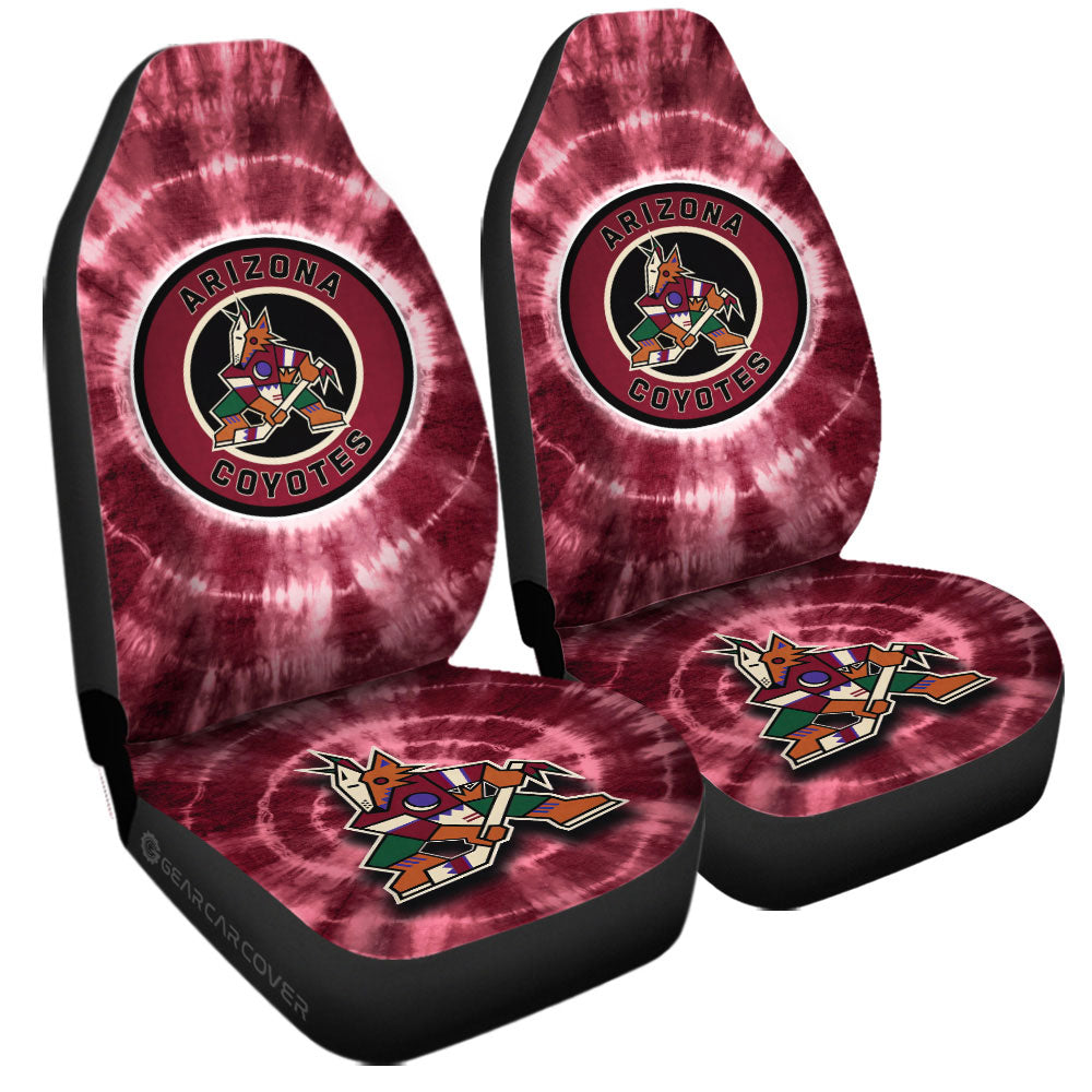 Arizona Coyotes Car Seat Covers Custom Tie Dye Car Accessories - Gearcarcover - 3