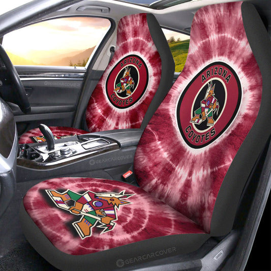 Arizona Coyotes Car Seat Covers Custom Tie Dye Car Accessories - Gearcarcover - 1