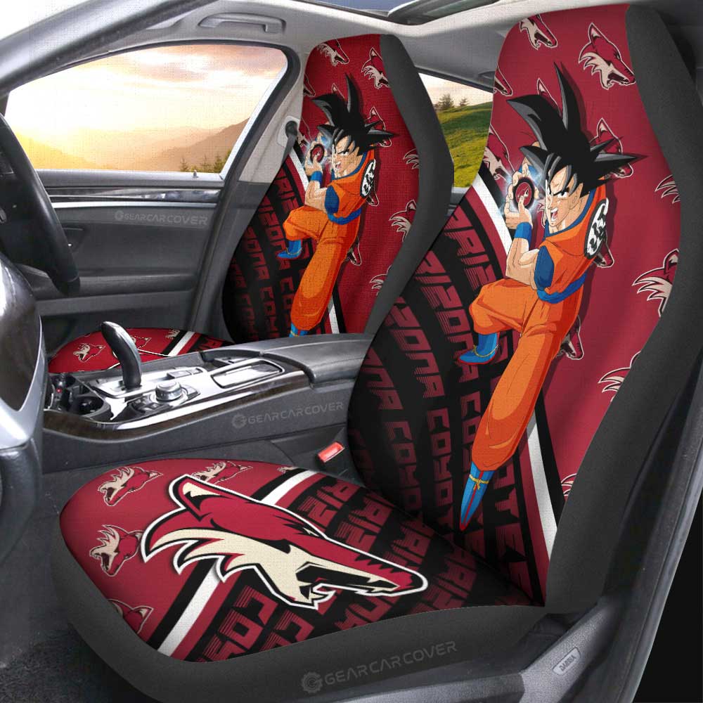 Arizona Coyotes Car Seat Covers Goku Car Decorations For Fans - Gearcarcover - 2