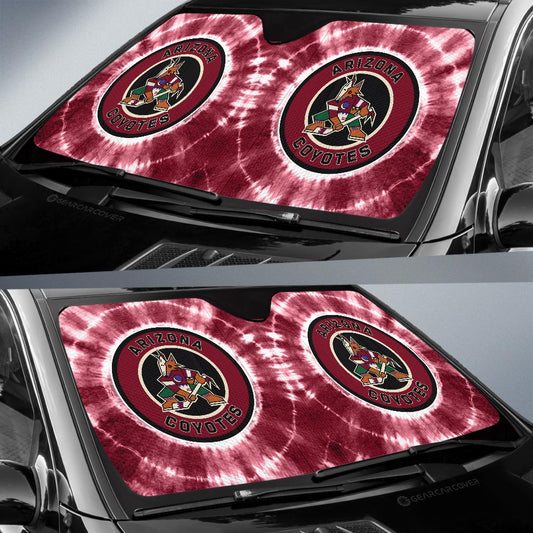 Arizona Coyotes Car Sunshade Custom Tie Dye Car Accessories - Gearcarcover - 2