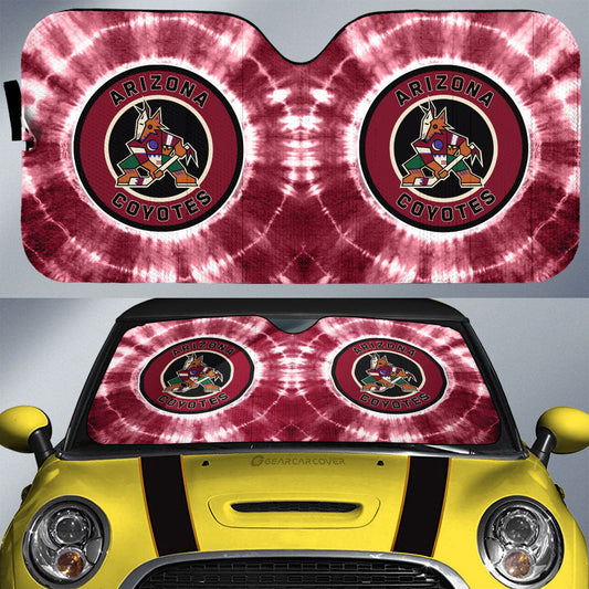 Arizona Coyotes Car Sunshade Custom Tie Dye Car Accessories - Gearcarcover - 1