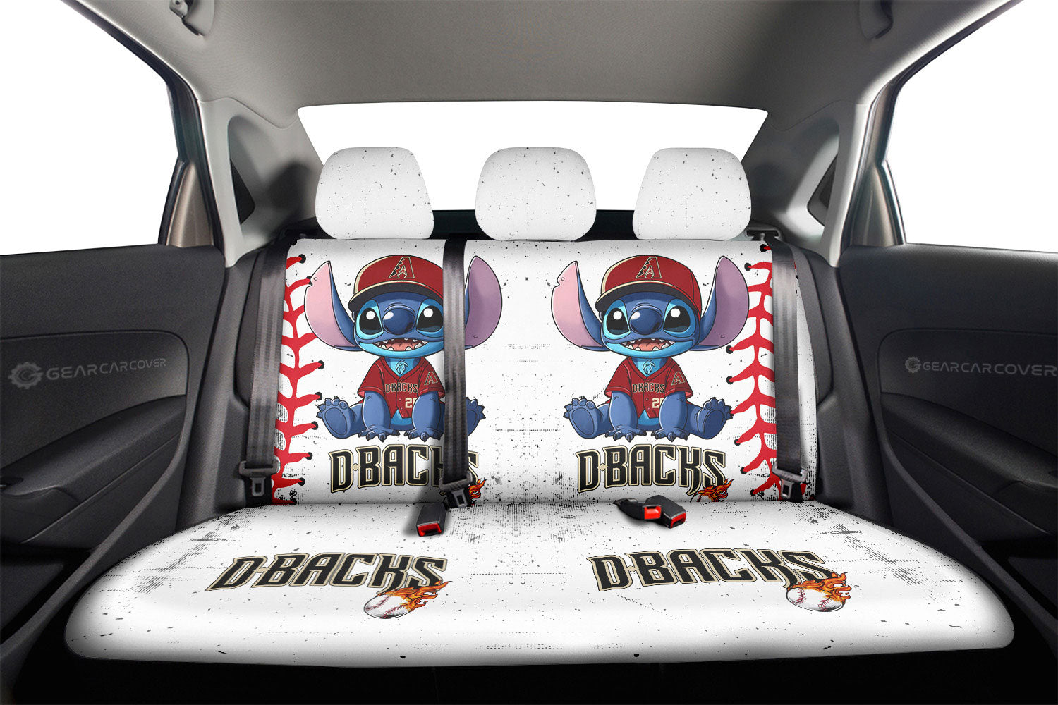Arizona Diamondbacks Car Back Seat Covers Stitch Theme Collection - Gearcarcover - 2