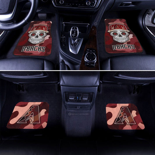 Arizona Diamondbacks Car Floor Mats Skull Theme Collection - Gearcarcover - 2