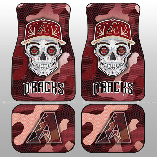 Arizona Diamondbacks Car Floor Mats Skull Theme Collection - Gearcarcover - 1