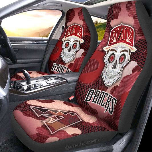 Arizona Diamondbacks Car Seat Covers Skull Theme Collection - Gearcarcover - 1