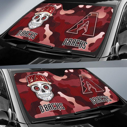 Arizona Diamondbacks Car Sunshade Skull Theme Collection - Gearcarcover - 2