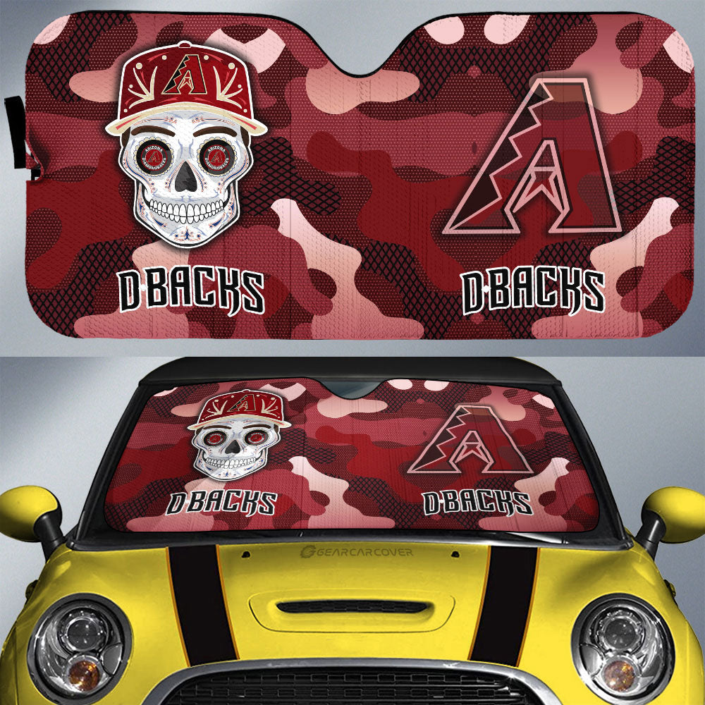 Arizona Diamondbacks Car Sunshade Skull Theme Collection - Gearcarcover - 1