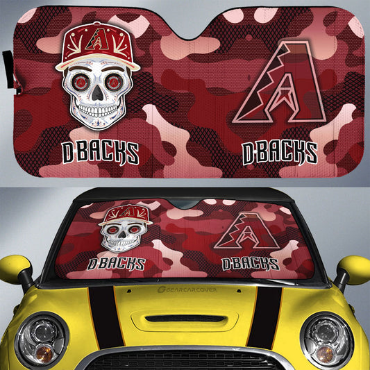 Arizona Diamondbacks Car Sunshade Skull Theme Collection - Gearcarcover - 1