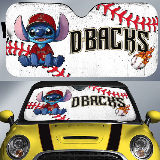 Arizona Diamondbacks Car Sunshade Stitch Theme Collection - Gearcarcover - 1
