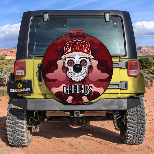 Arizona Diamondbacks Spare Tire Covers Camera Hole Skull Theme Collection - Gearcarcover - 2