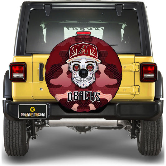 Arizona Diamondbacks Spare Tire Covers Camera Hole Skull Theme Collection - Gearcarcover - 1