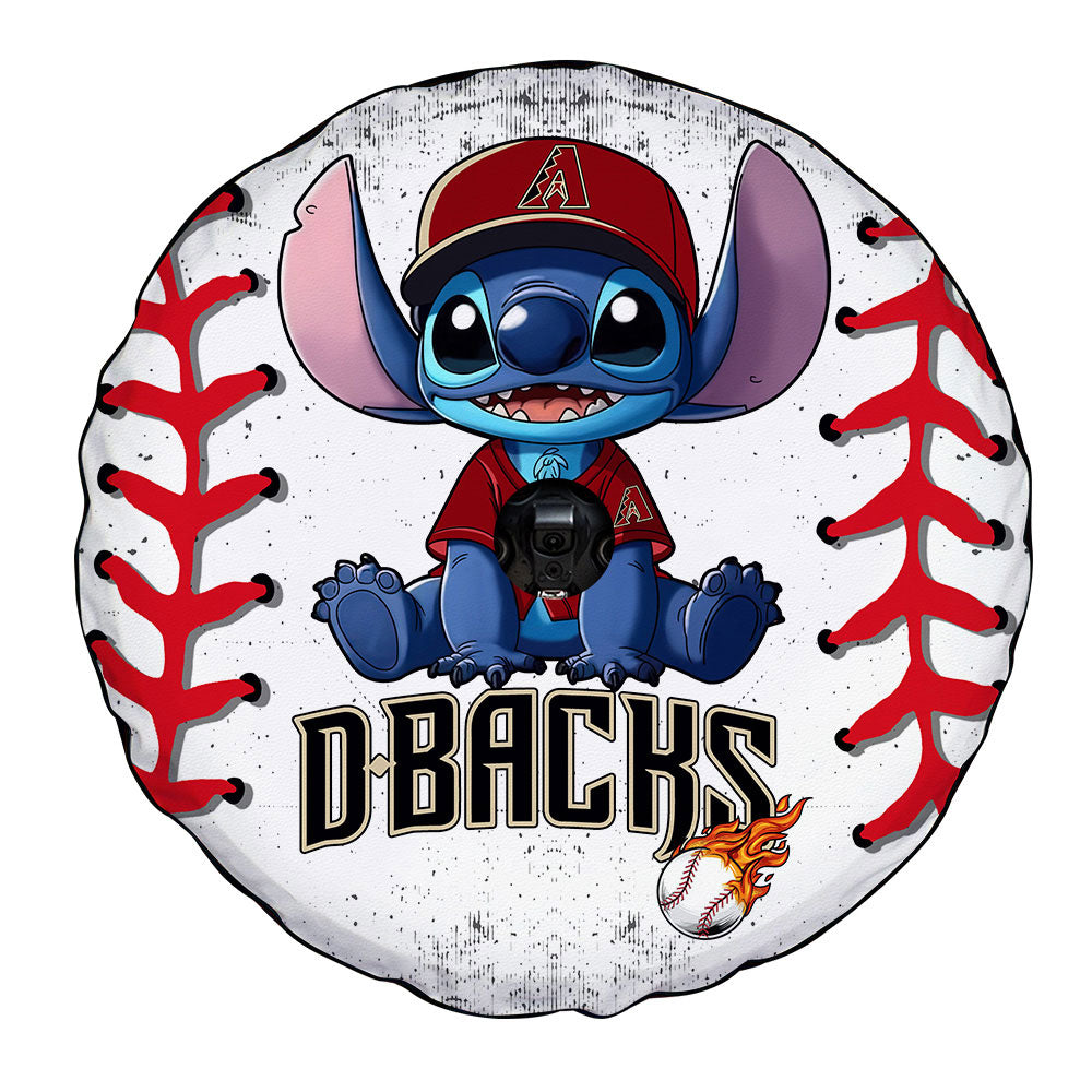 Arizona Diamondbacks Spare Tire Covers Camera Hole Stitch Theme Collection - Gearcarcover - 4