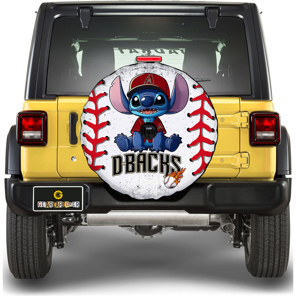 Arizona Diamondbacks Spare Tire Covers Camera Hole Stitch Theme Collection - Gearcarcover - 1