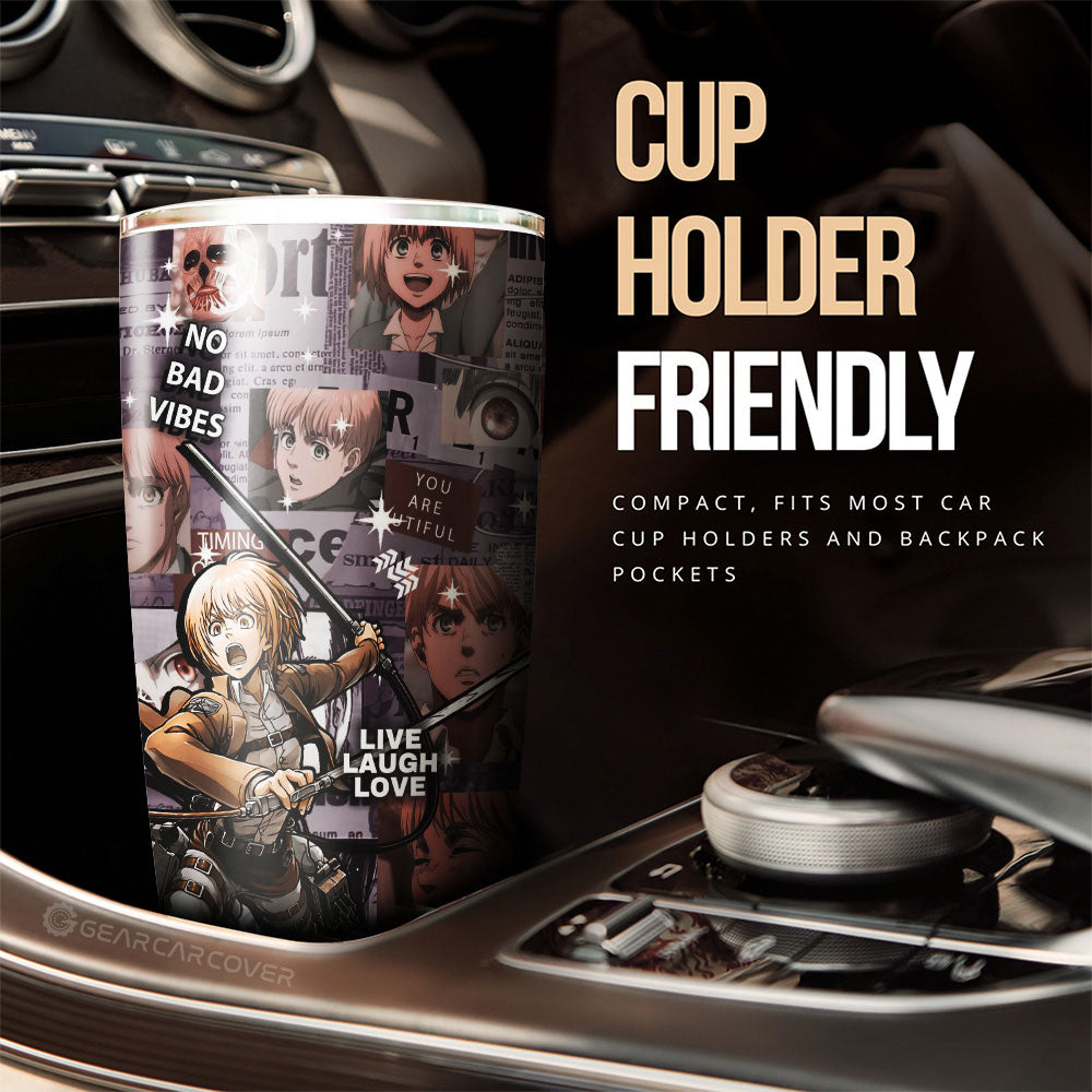 Armin Arlert Tumbler Cup Custom Car Interior Accessories - Gearcarcover - 3