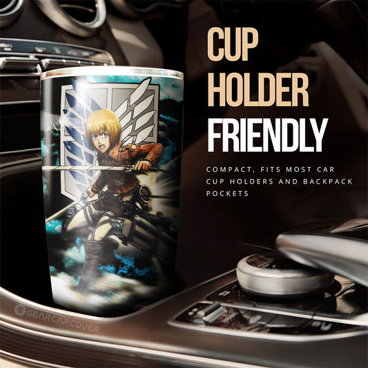 Armin Arlert Tumbler Cup Custom Car Interior Accessories - Gearcarcover - 2