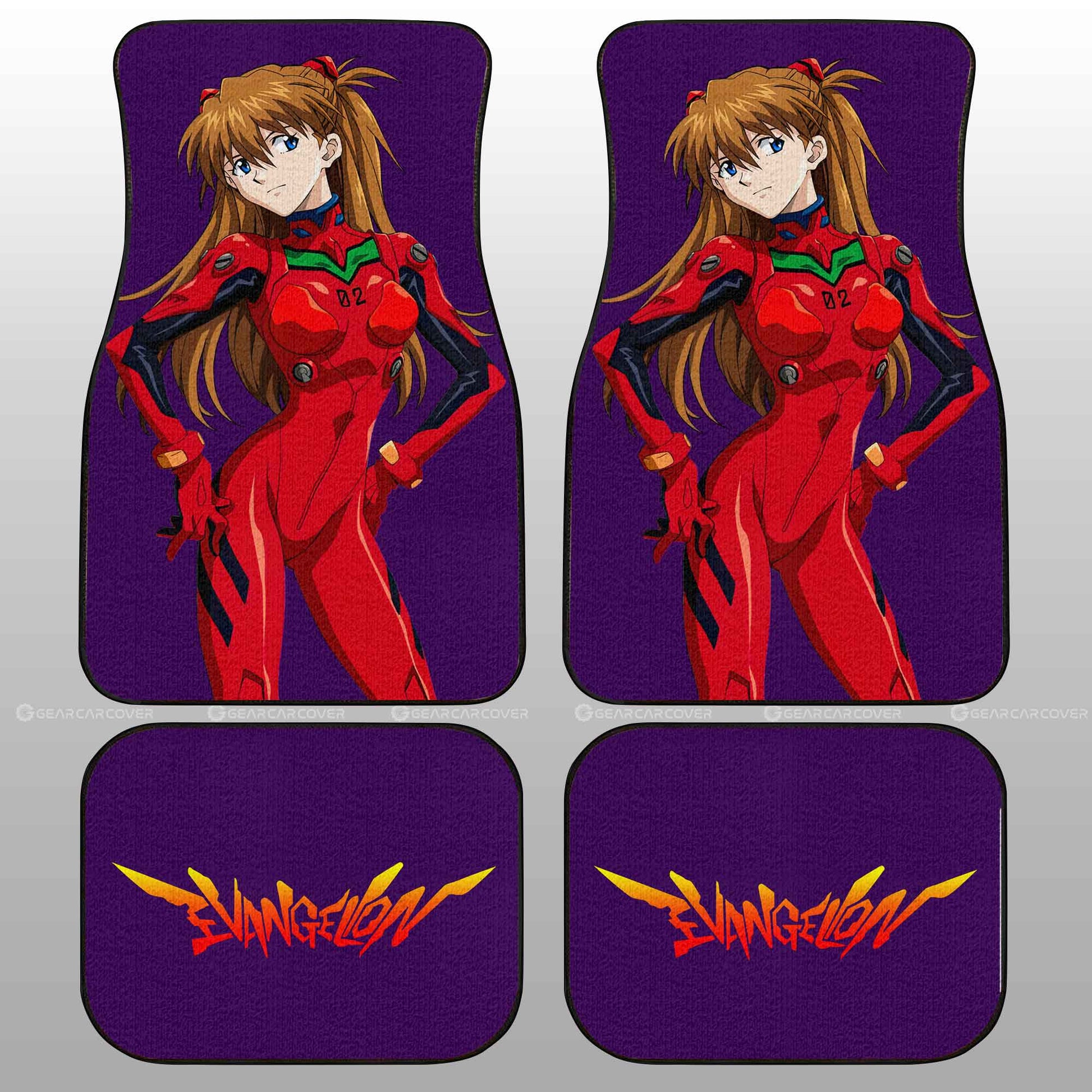 Asuka Langley Soryu Car Floor Mats Custom NGE Car Accessories - Gearcarcover - 2