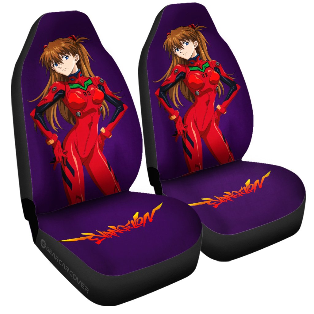 Asuka Langley Soryu Car Seat Covers Custom NGE Car Accessories - Gearcarcover - 3