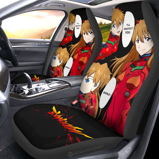 Asuka Langley Soryu Car Seat Covers Custom NGE - Gearcarcover - 2