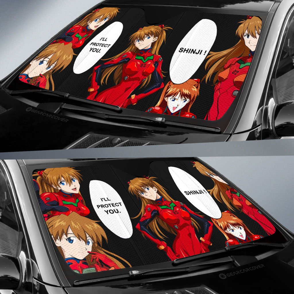 Asuka Langley Soryu Car Sunshade Custom NGE - Gearcarcover - 2