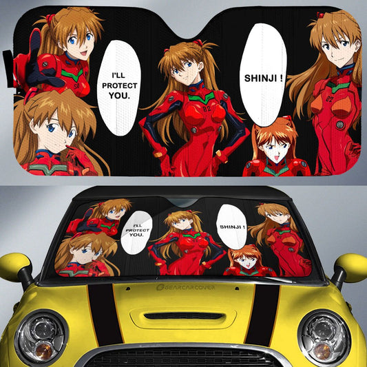 Asuka Langley Soryu Car Sunshade Custom NGE - Gearcarcover - 1