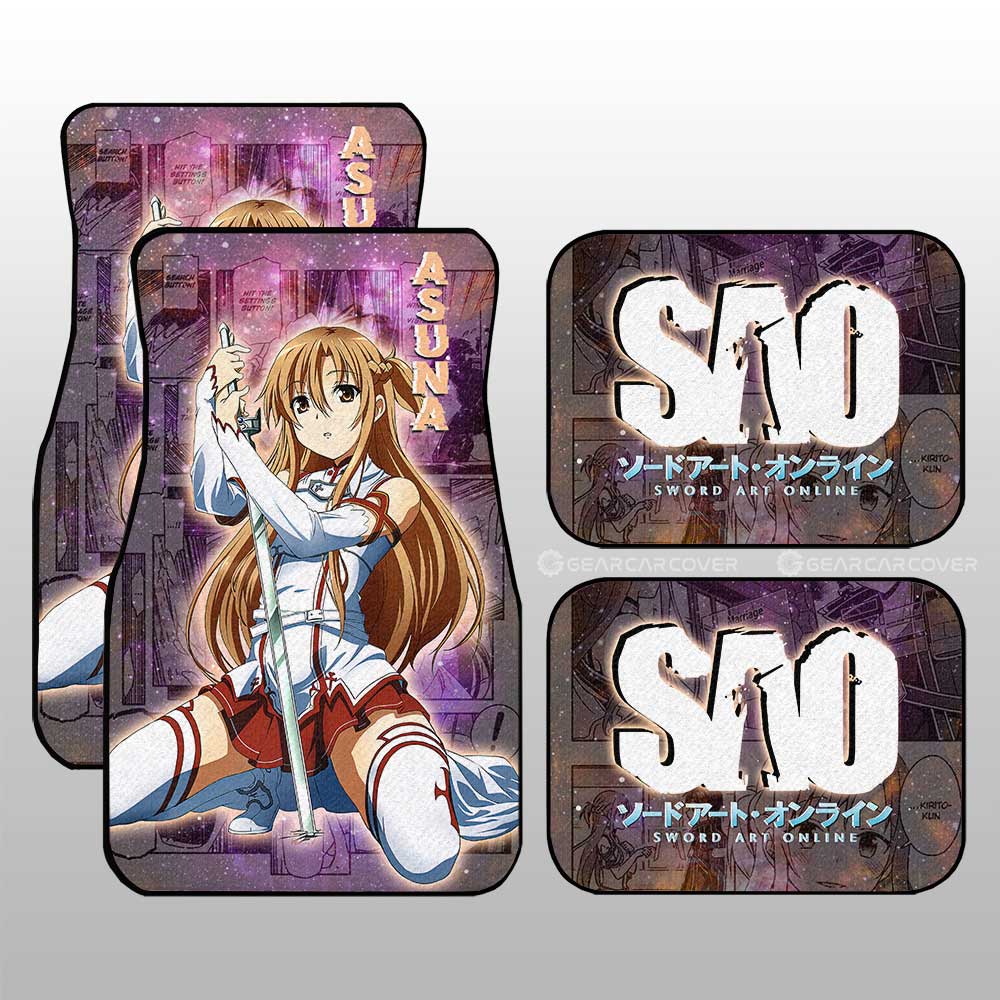 Asuna Car Floor Mats Custom Manga Galaxy Style - Gearcarcover - 1